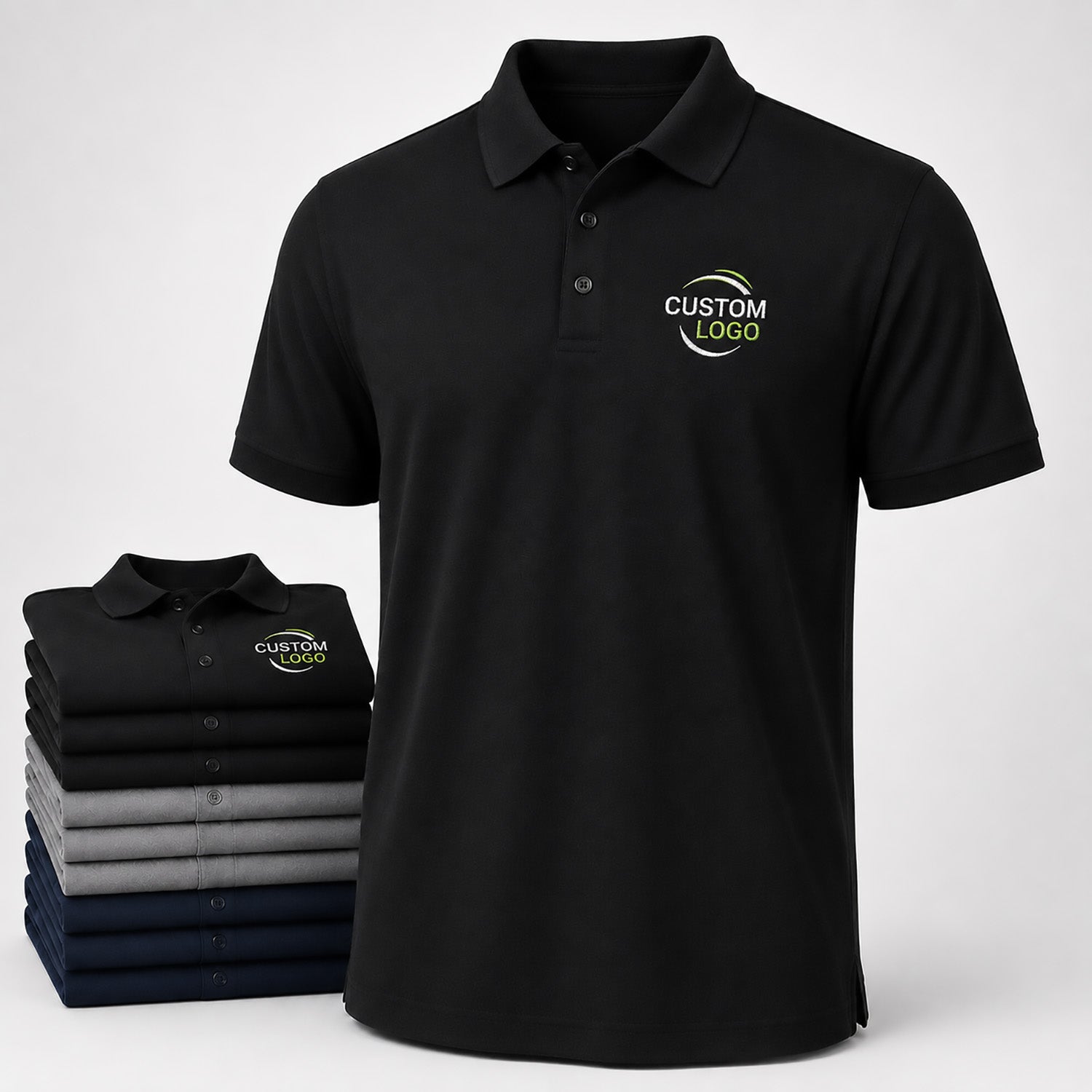 10 Custom Embroidered Polos