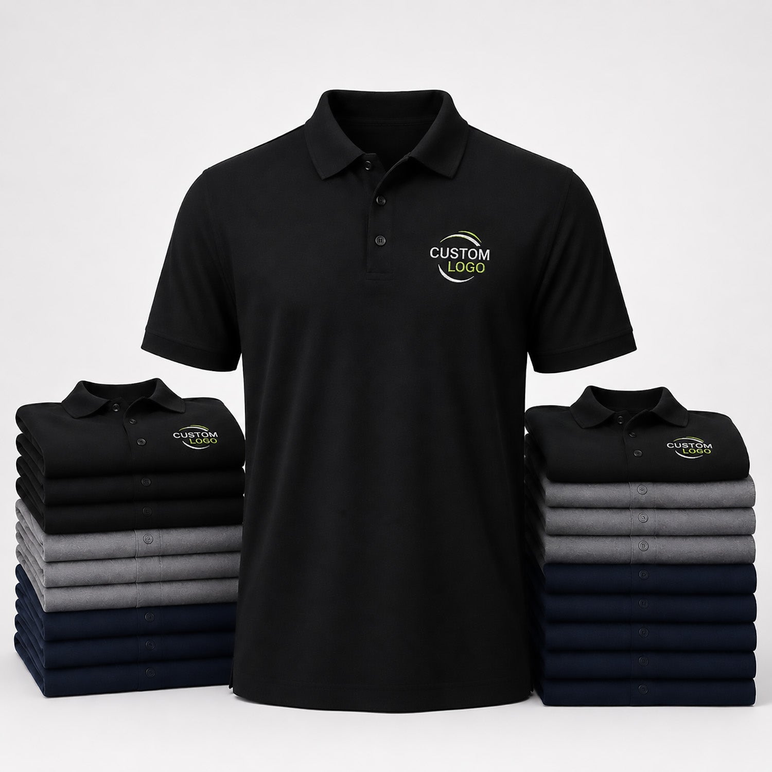 25 Custom Embroidered Polos
