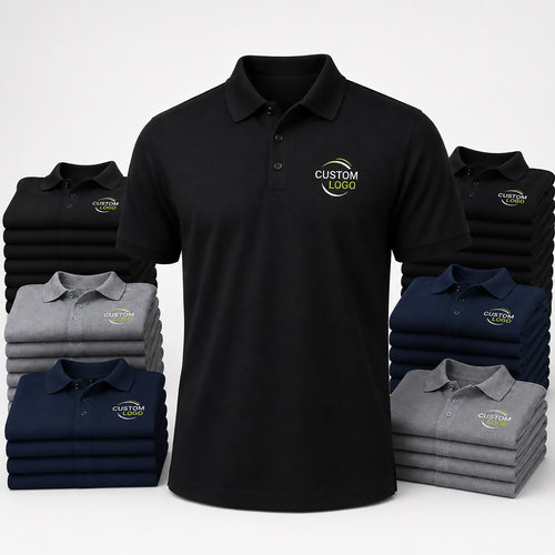 50 Custom Embroidered Polos