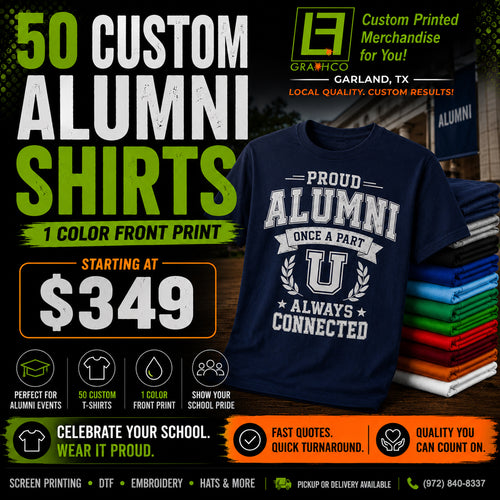 50 Custom Alumni Shirts