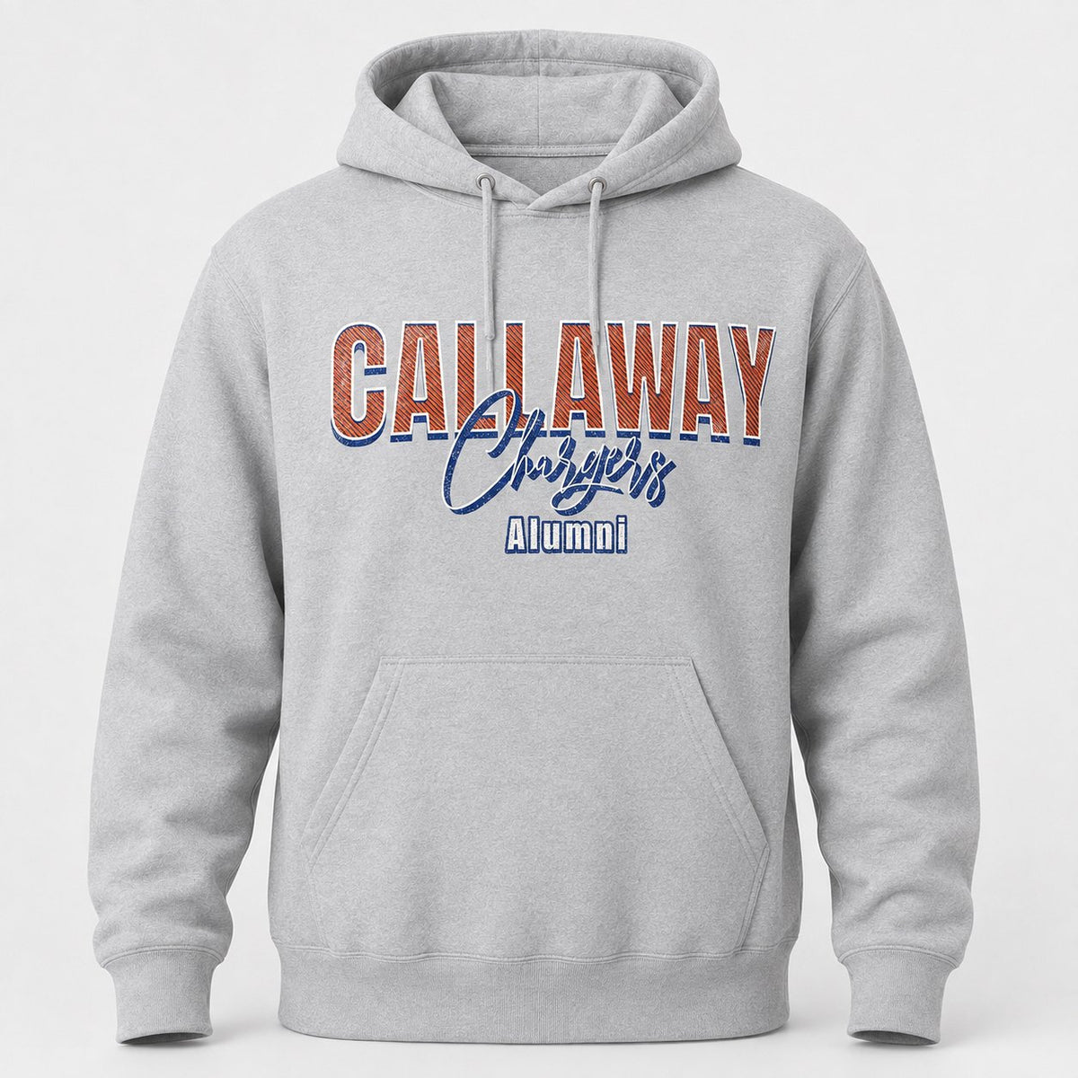 Callaway Chargers Script hoodie in gray realistic product mockup