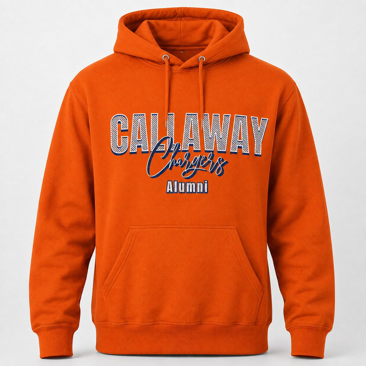 Callaway Chargers Script hoodie in orange realistic product mockup