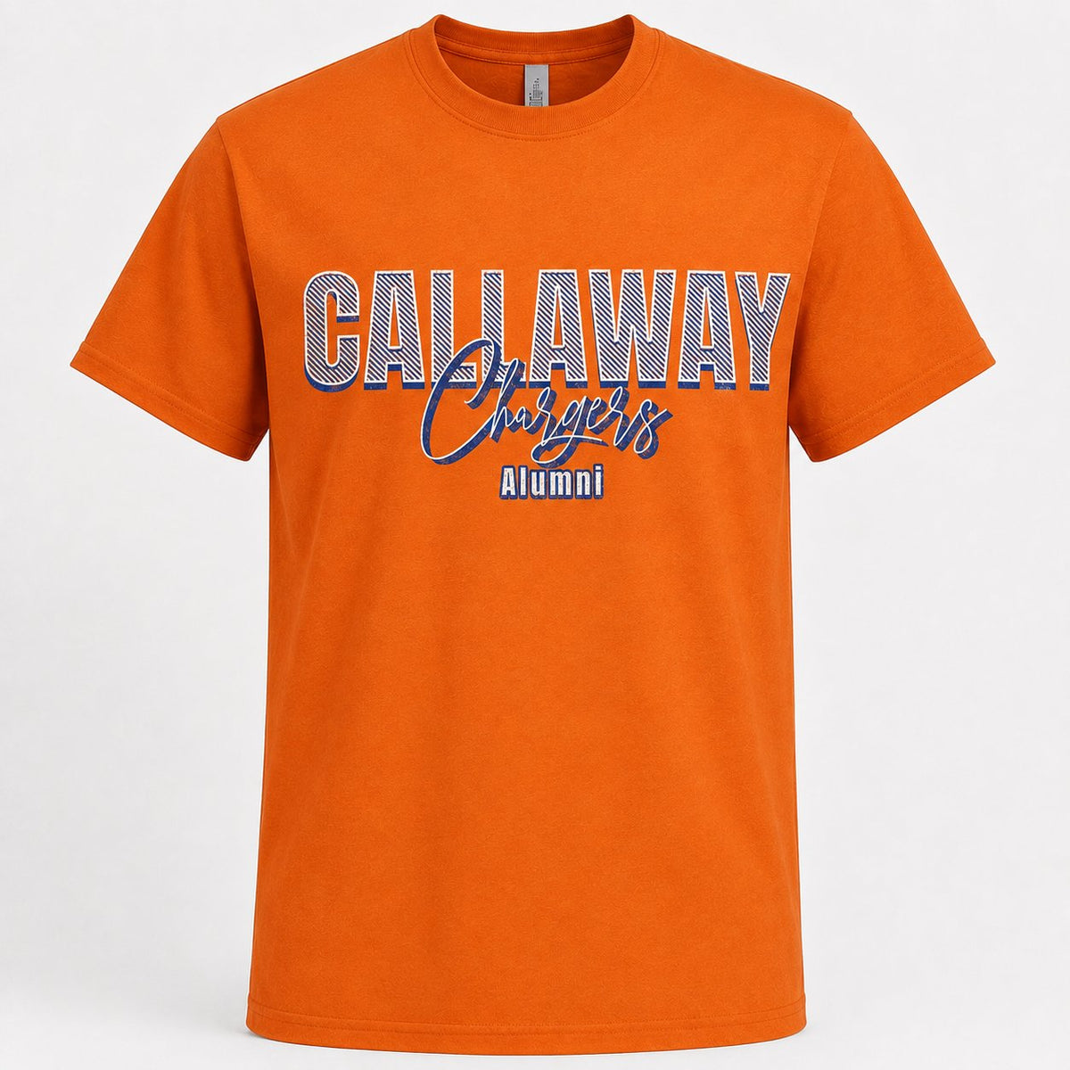 Callaway Chargers Script T-shirt in orange realistic product mockup