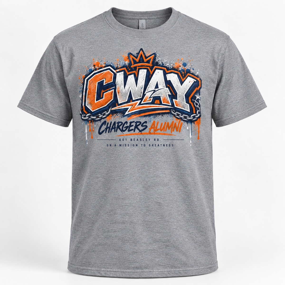 Callaway CWAY Hip Hop T-shirt in gray realistic product mockup