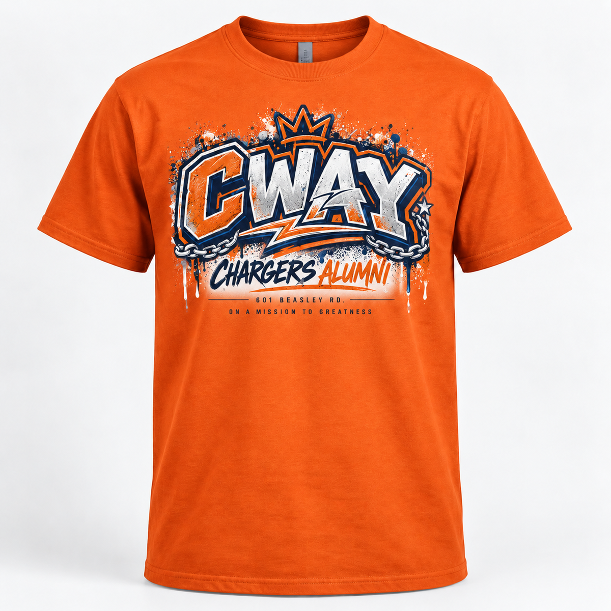 Callaway CWAY Hip Hop T-shirt in orange realistic product mockup