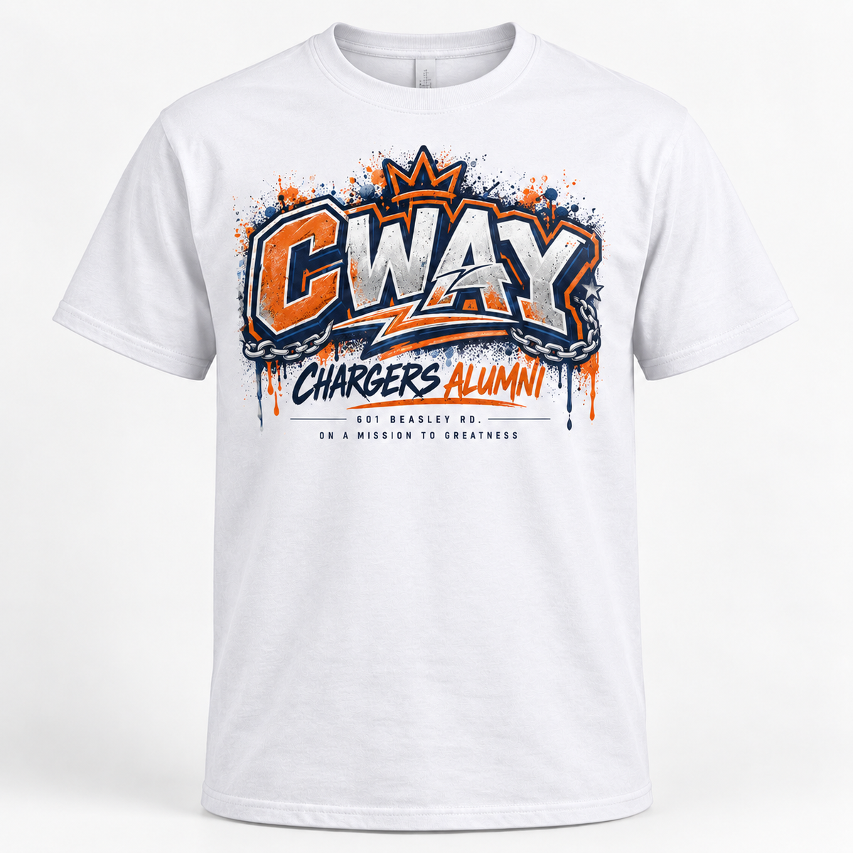 Callaway CWAY Hip Hop T-shirt in white realistic product mockup
