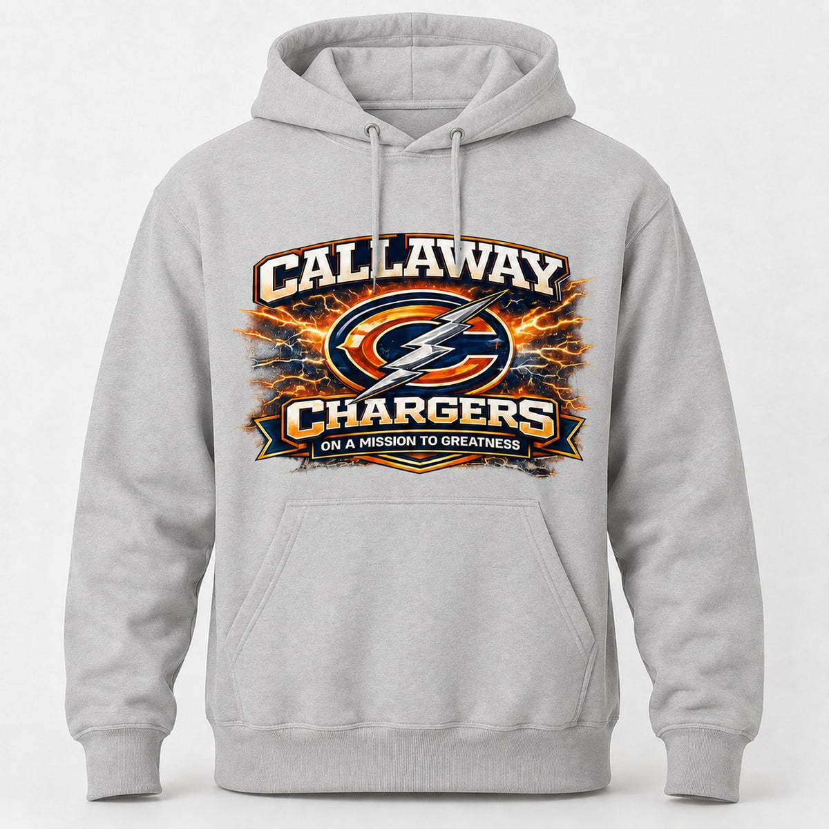 Callaway Mission to Greatness hoodie in gray realistic product mockup