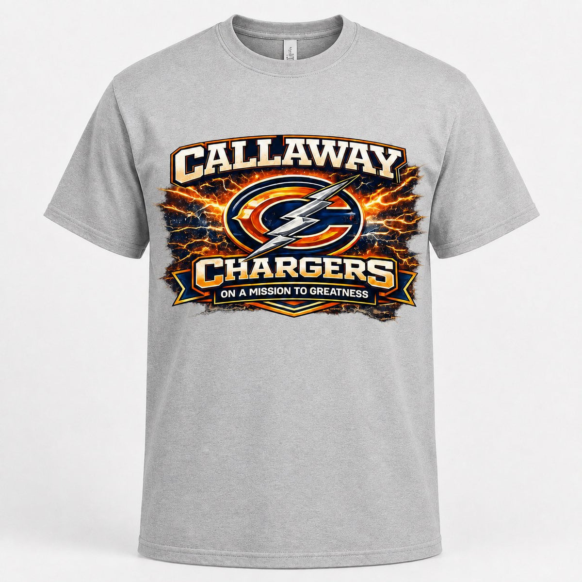 Callaway Mission to Greatness T-shirt in gray realistic product mockup