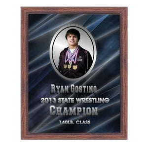 Custom 6 x 8 plaque with black edge