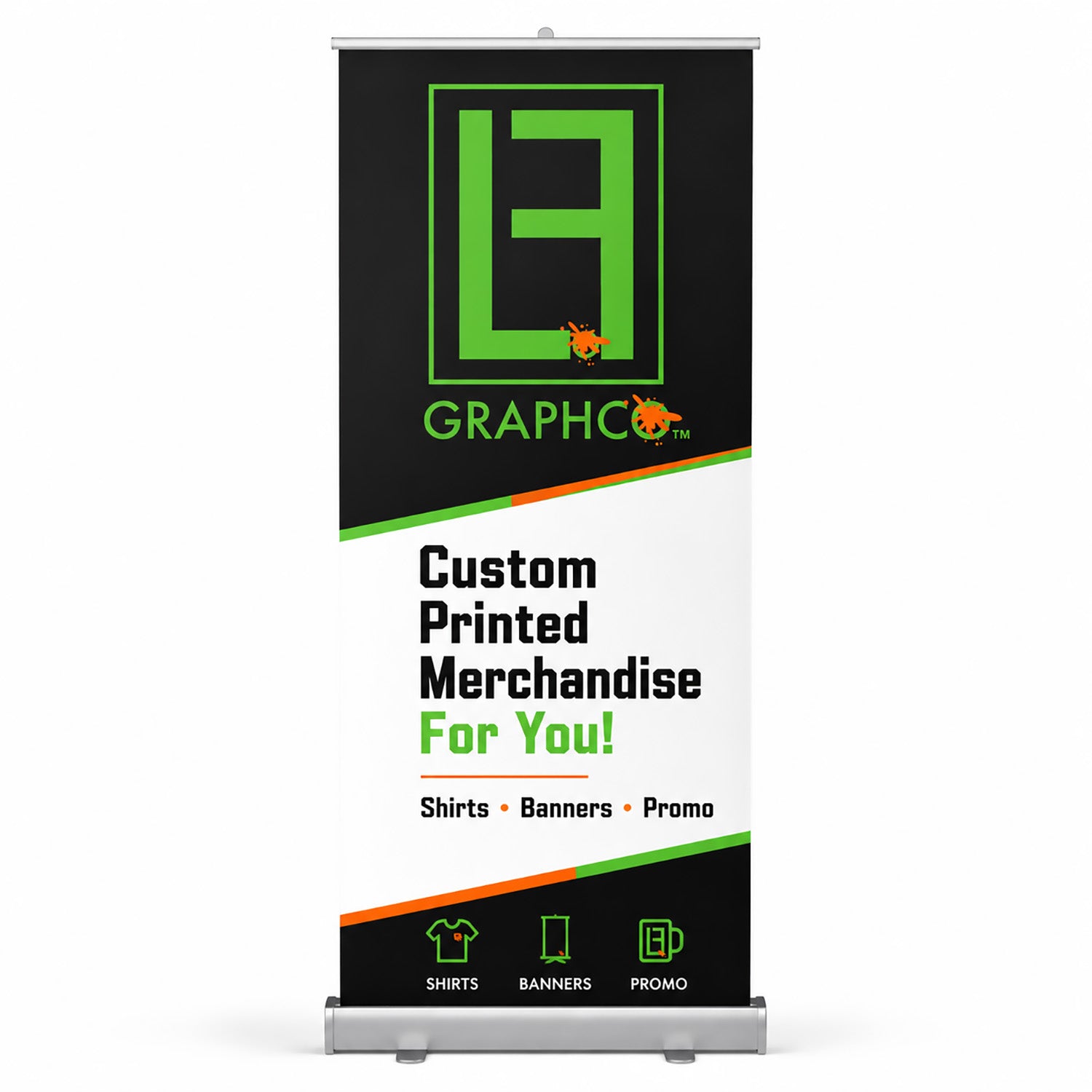 Custom Retractable Banner Stand 33 in x 80 in