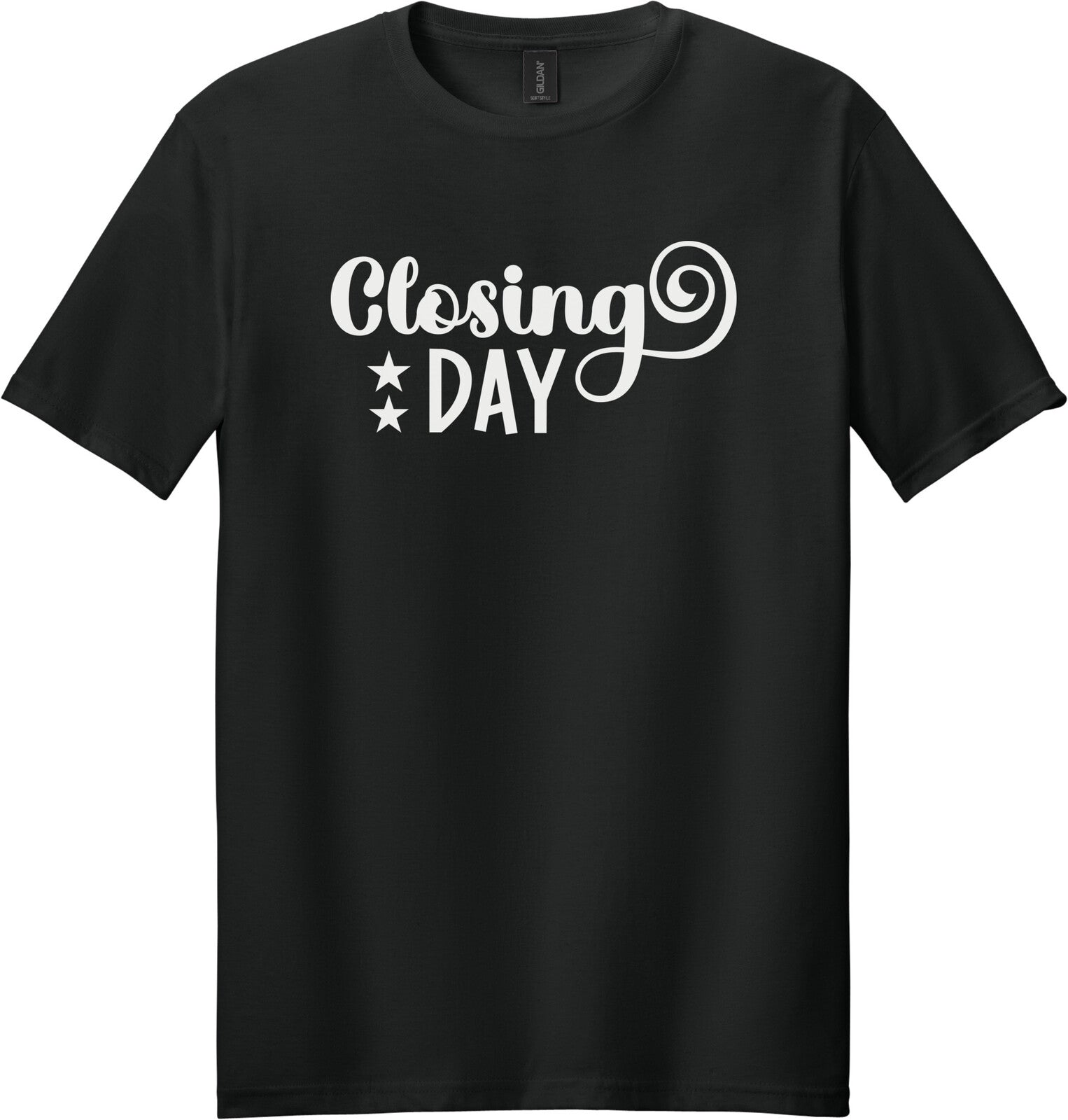 Black Gildan 64000 tee