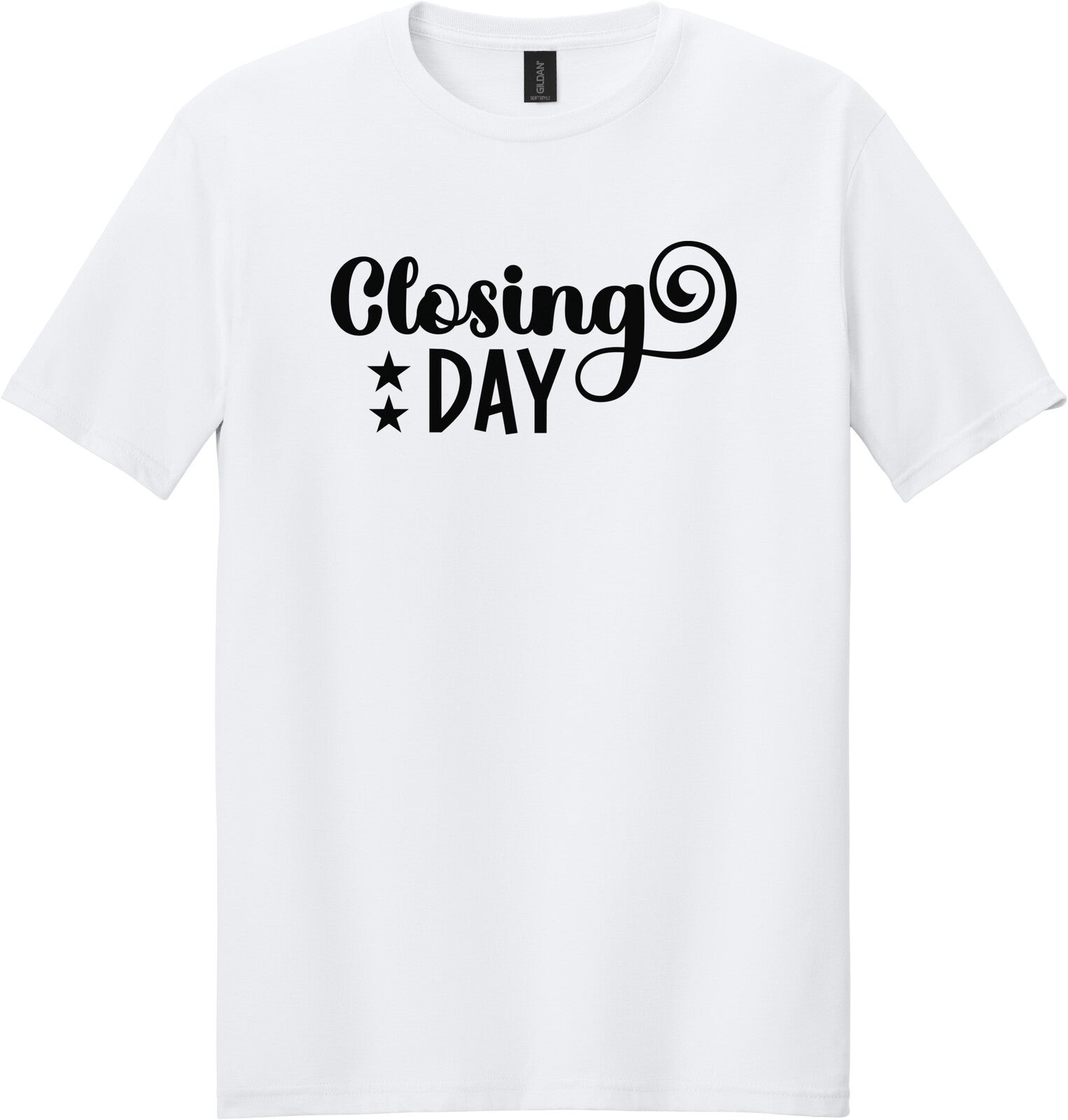 White Gildan 64000 tee