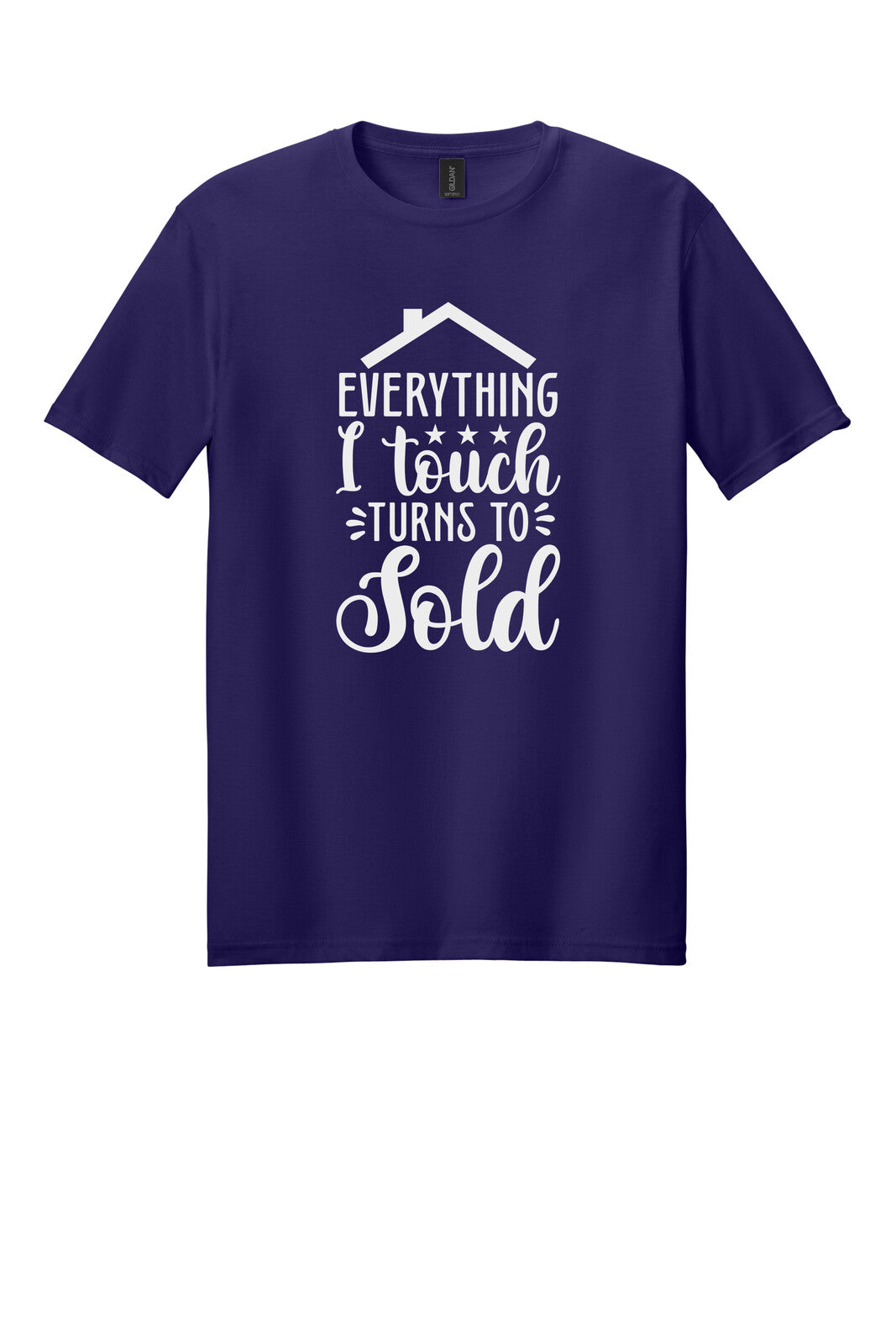 Dark Purple Gildan 64000 tee