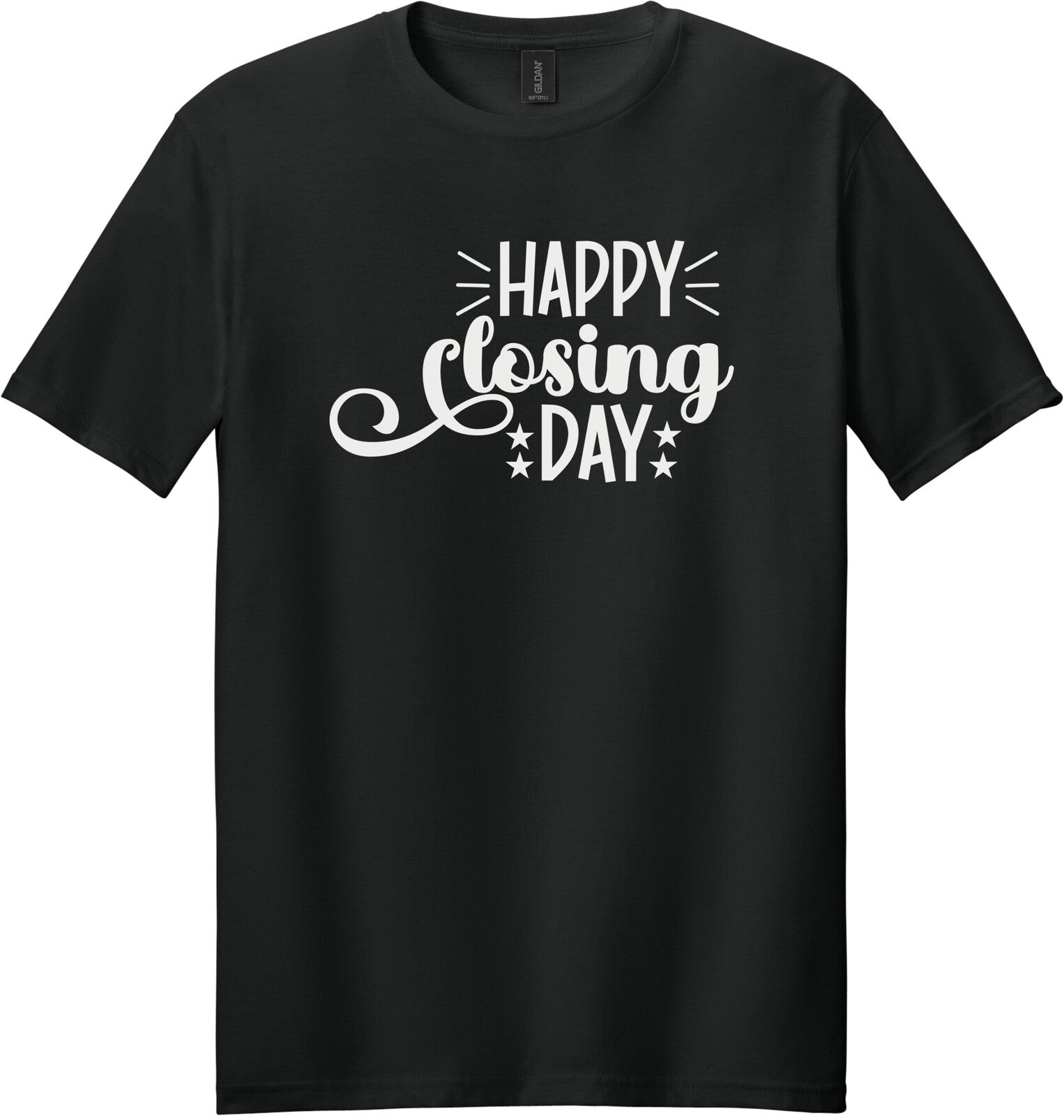 Black Gildan 64000 tee