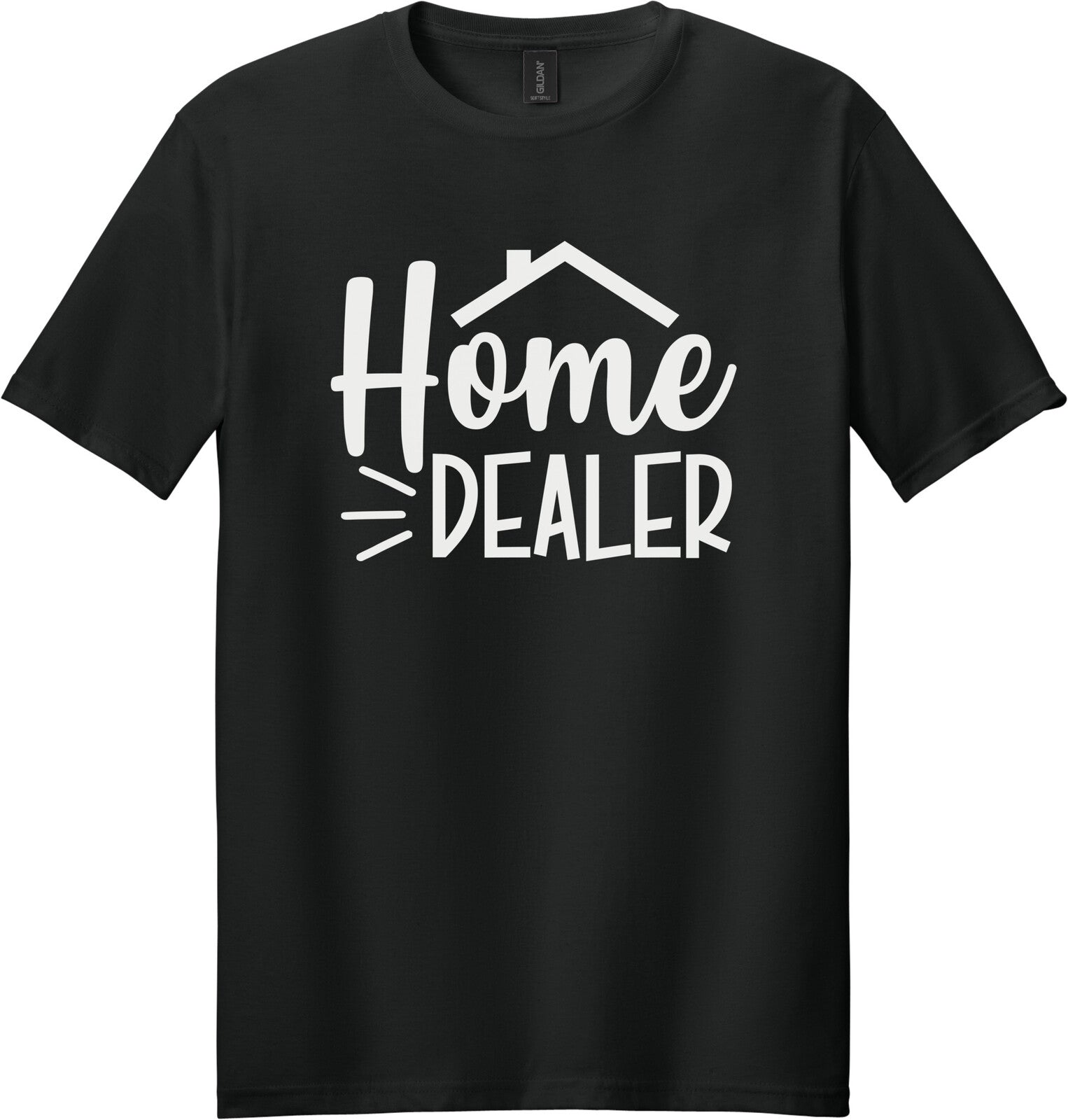 Black Gildan 64000 tee