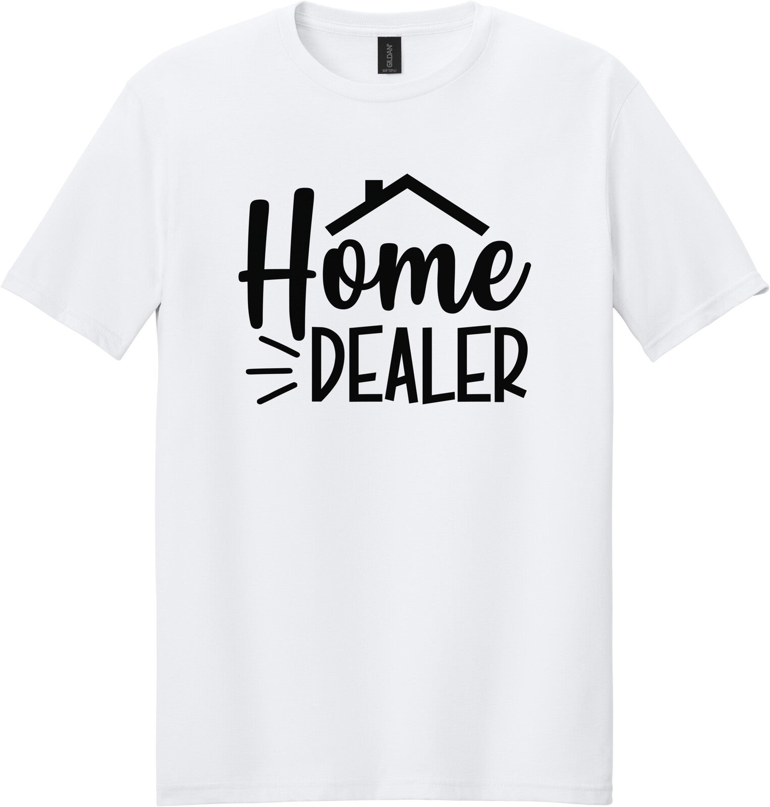 White Gildan 64000 tee