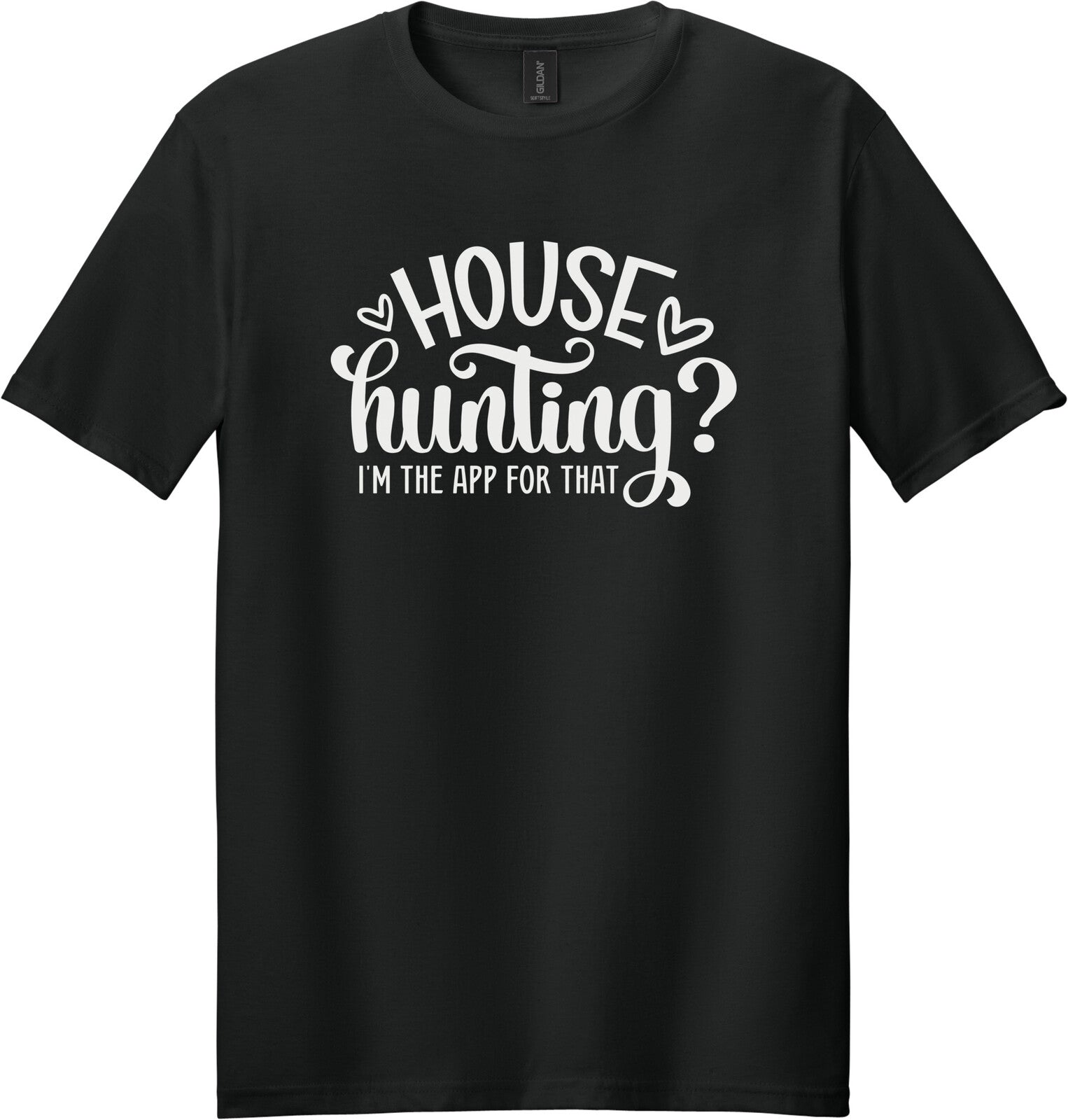 Black Gildan 64000 tee