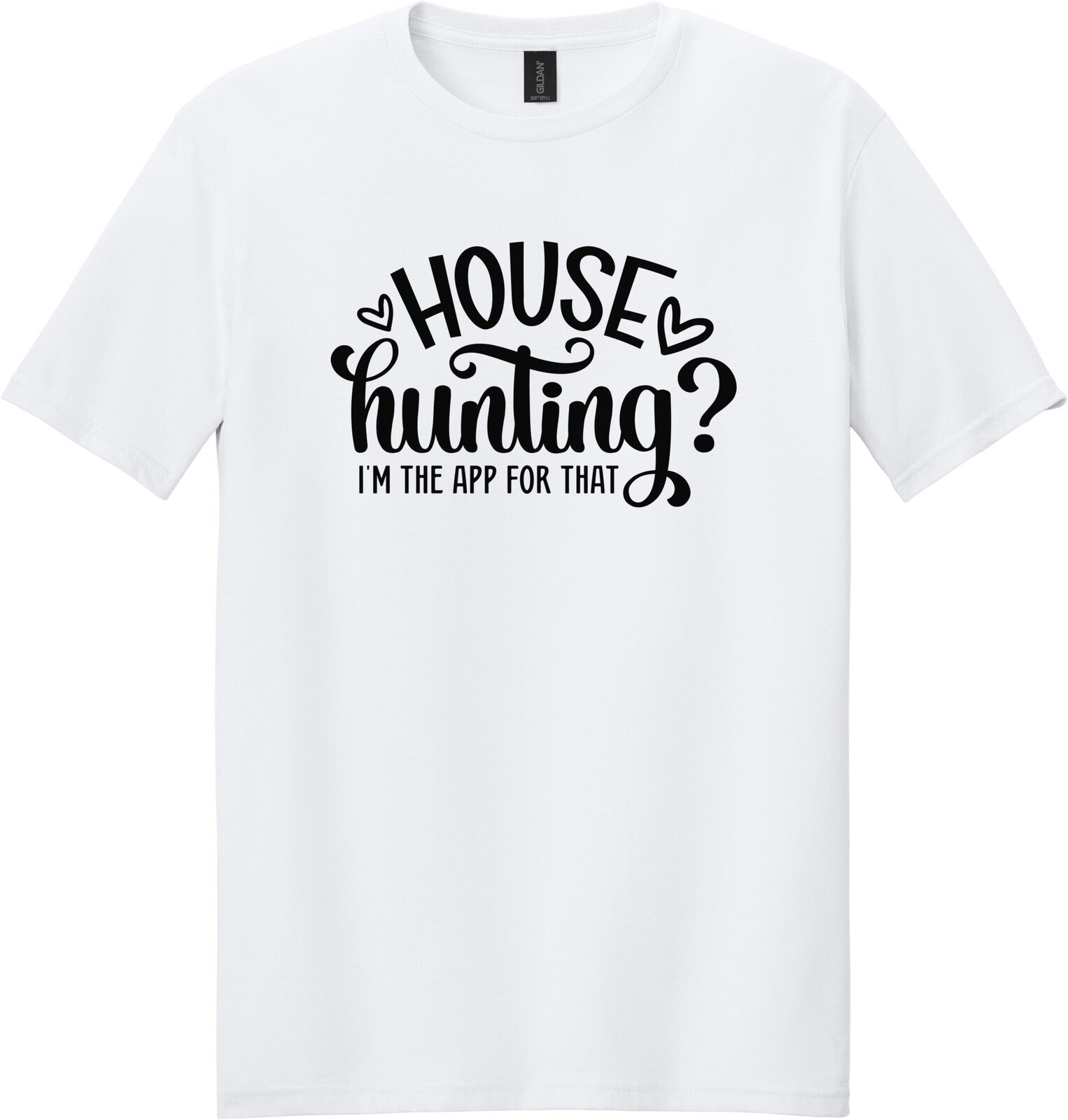 White Gildan 64000 tee