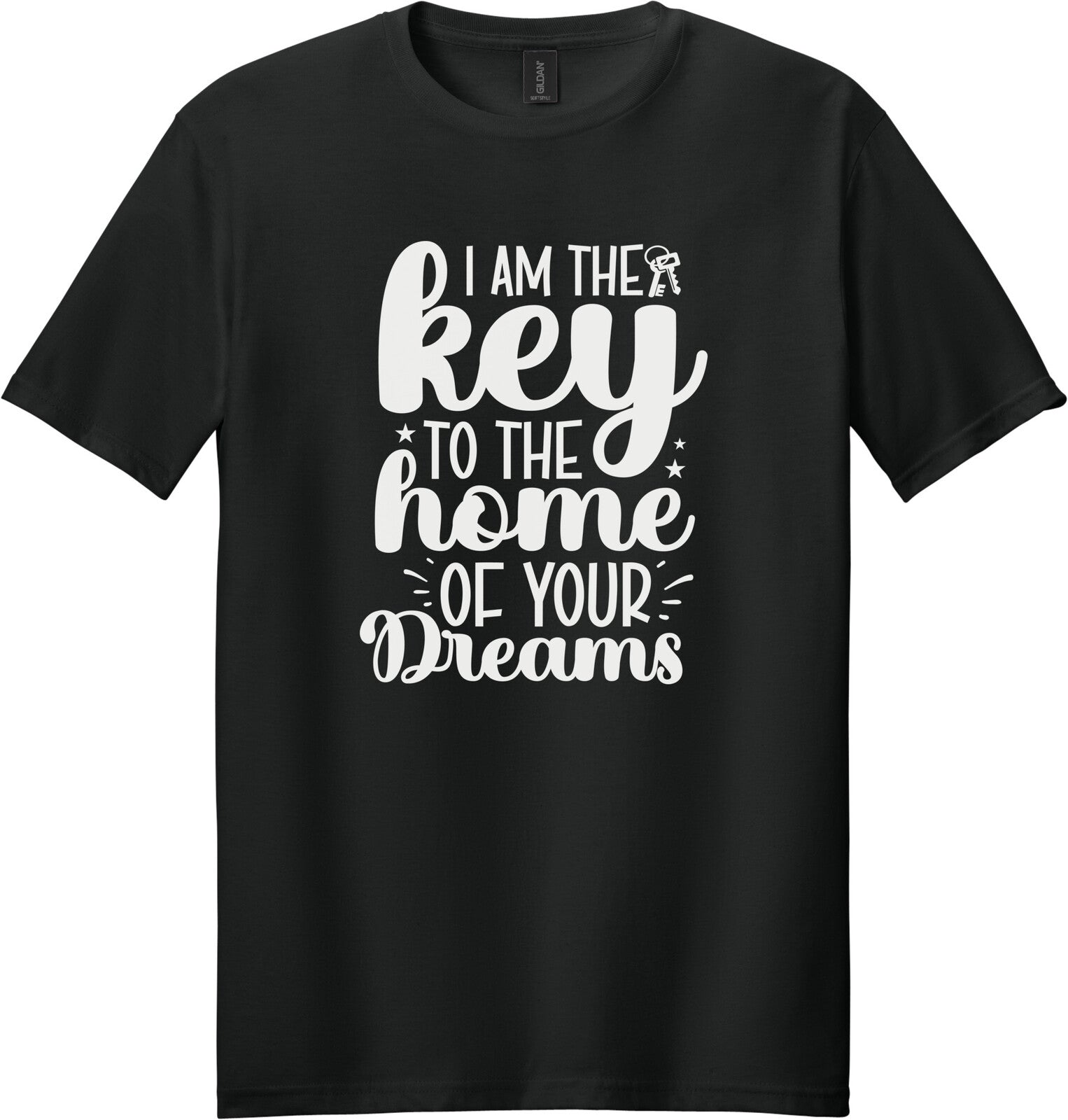 Black Gildan 64000 tee