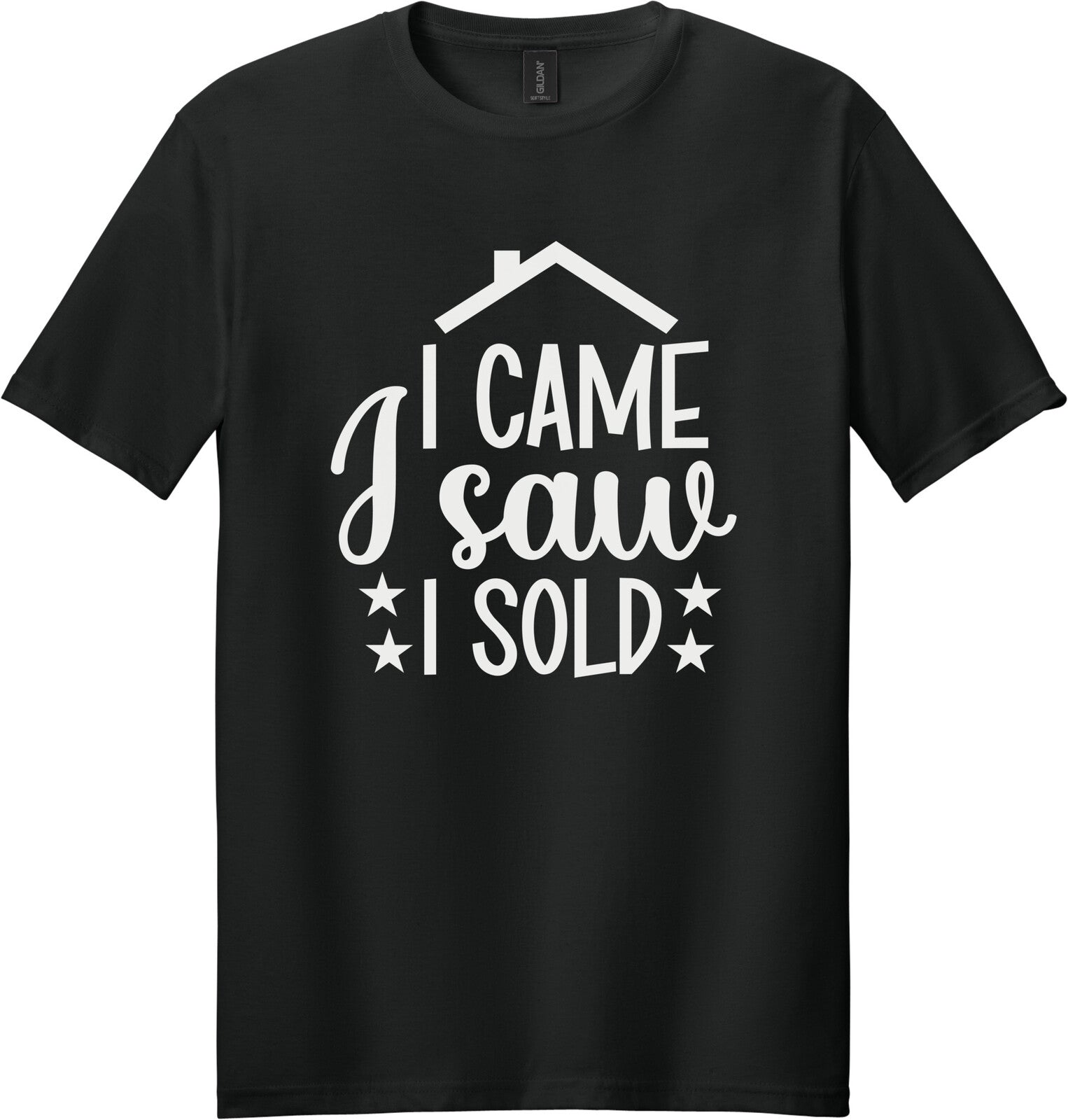 Black Gildan 64000 tee
