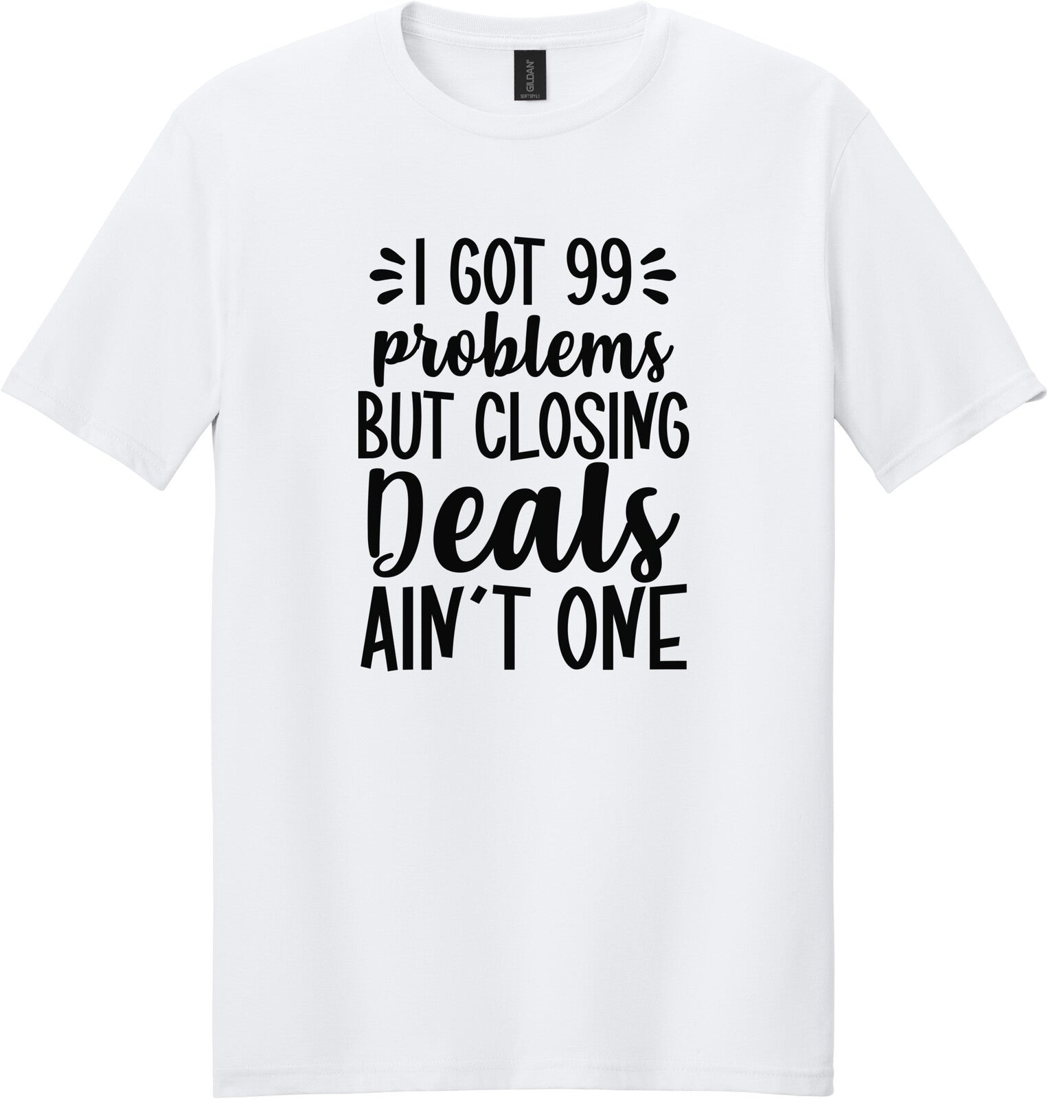White Gildan 64000 tee