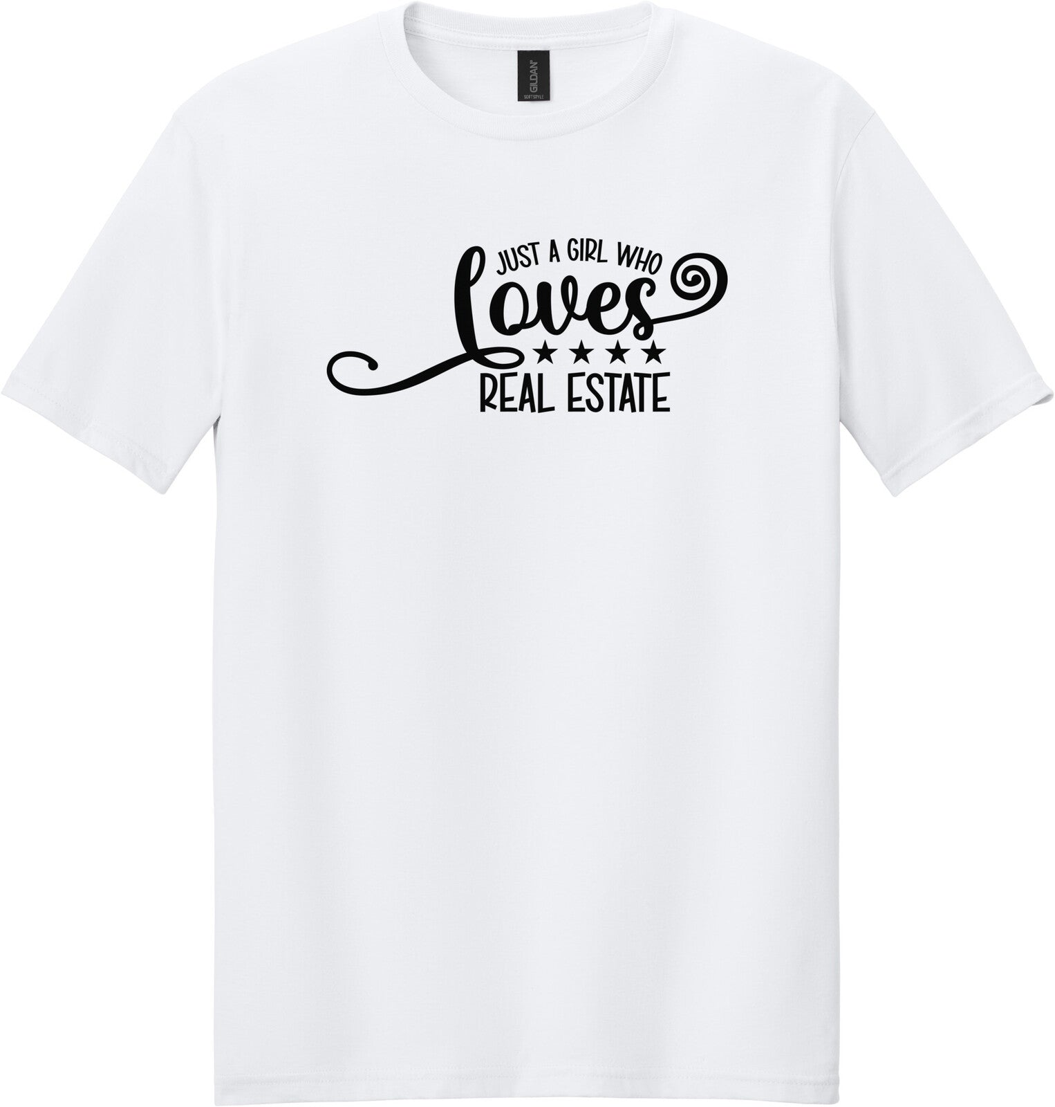 White Gildan 64000 tee