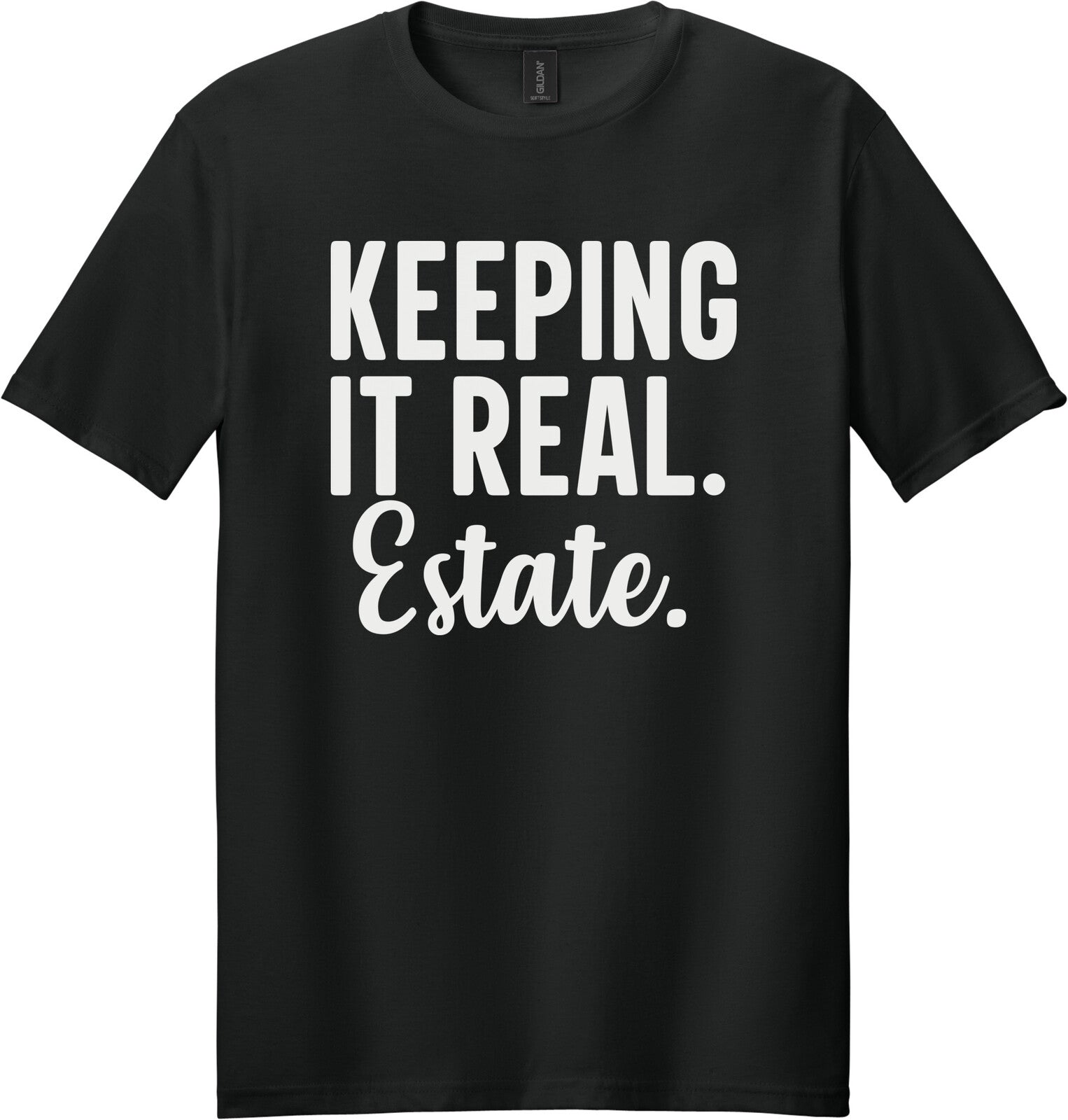Black Gildan 64000 tee