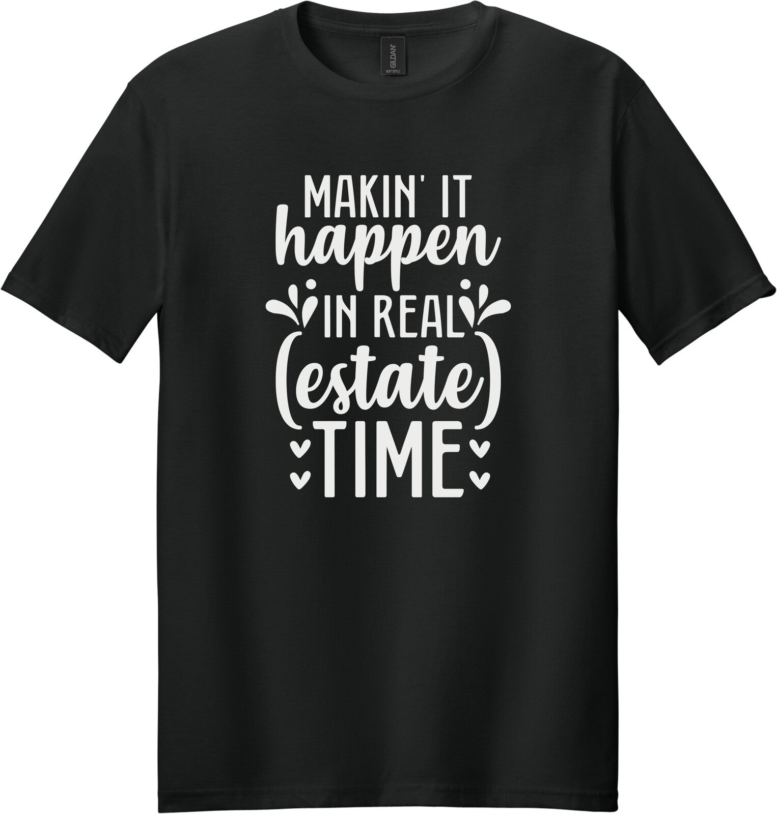 Black Gildan 64000 tee