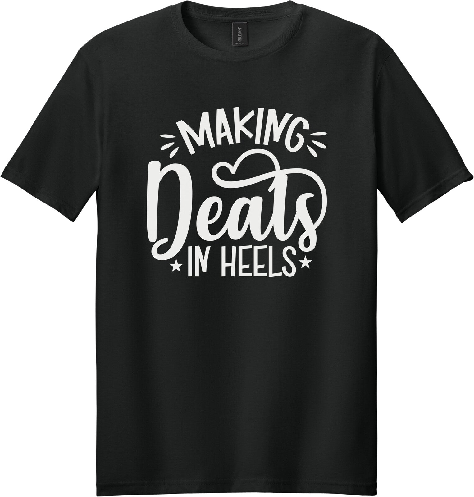 Black Gildan 64000 tee