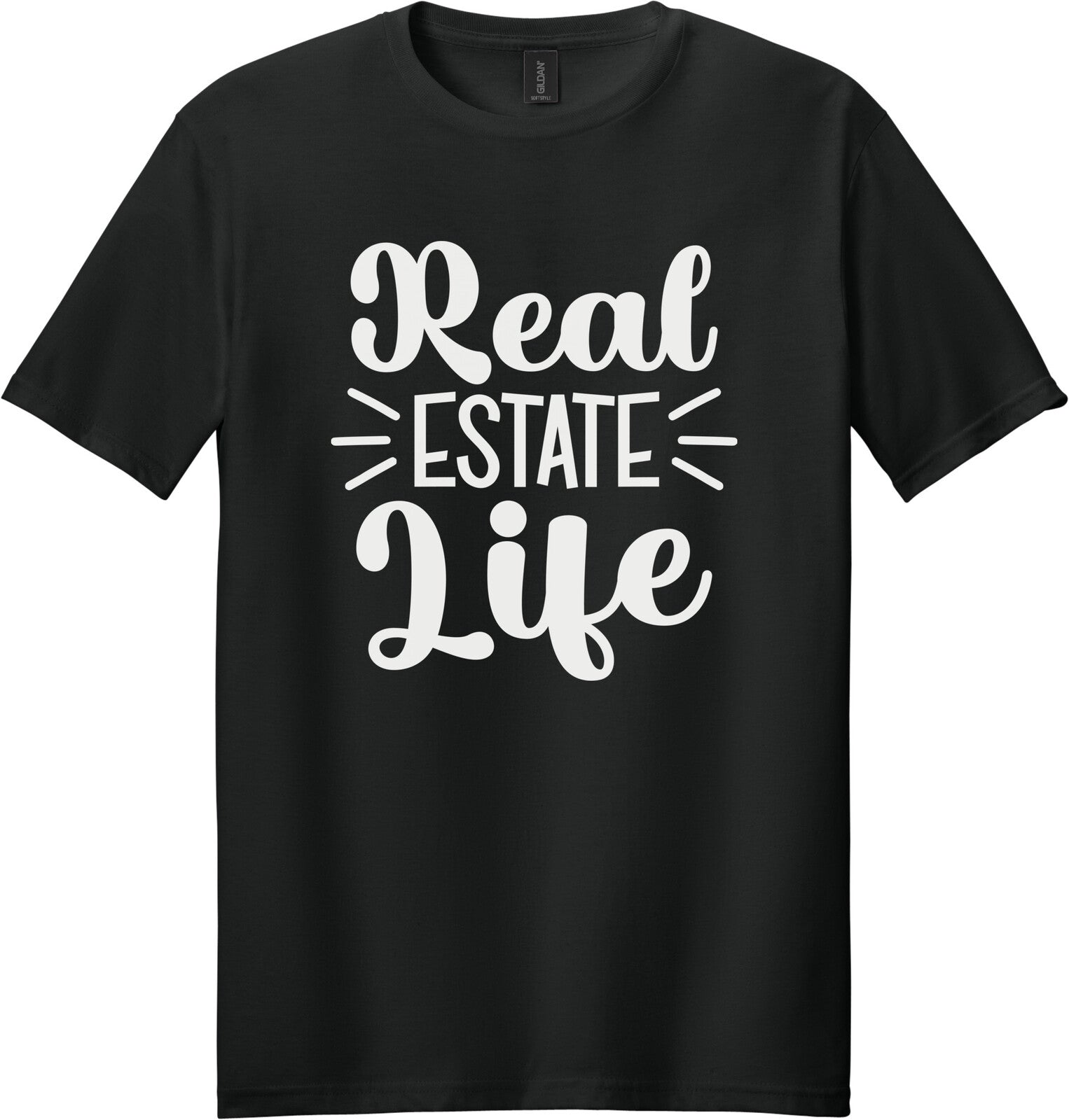Black Gildan 64000 tee