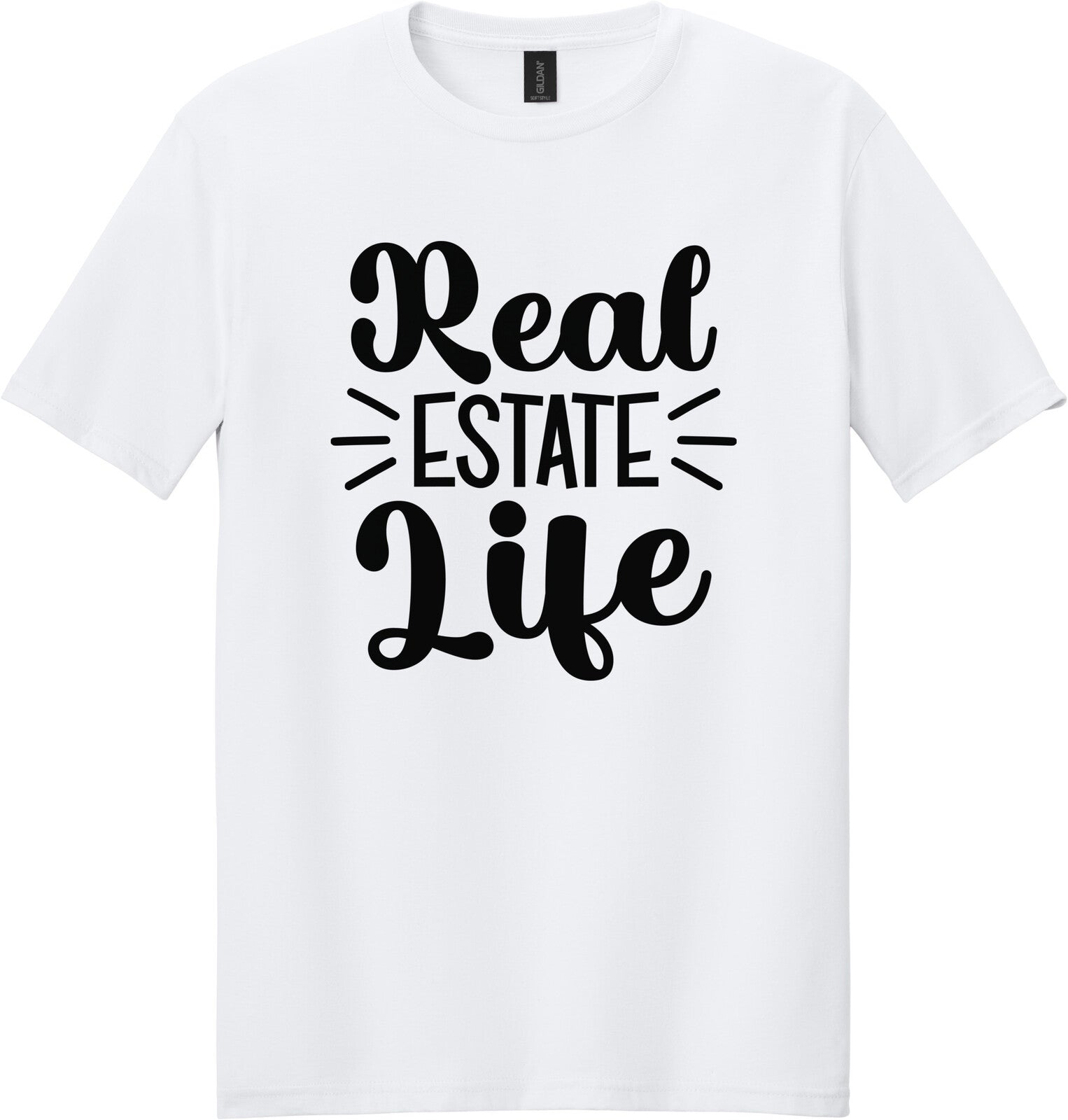White Gildan 64000 tee