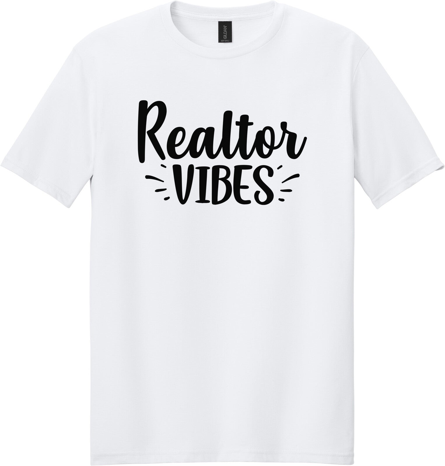 White Gildan 64000 tee