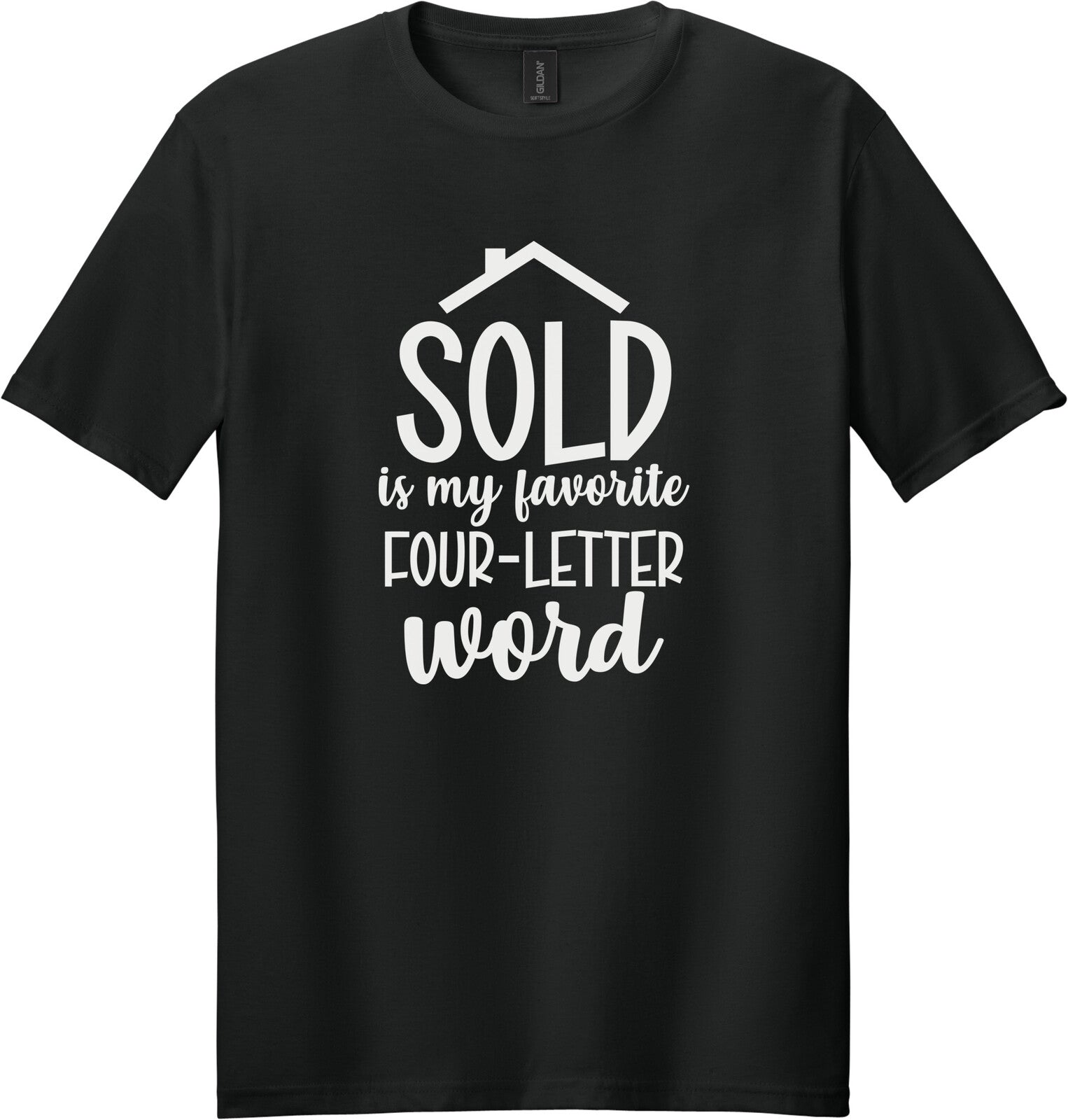 Black Gildan 64000 tee