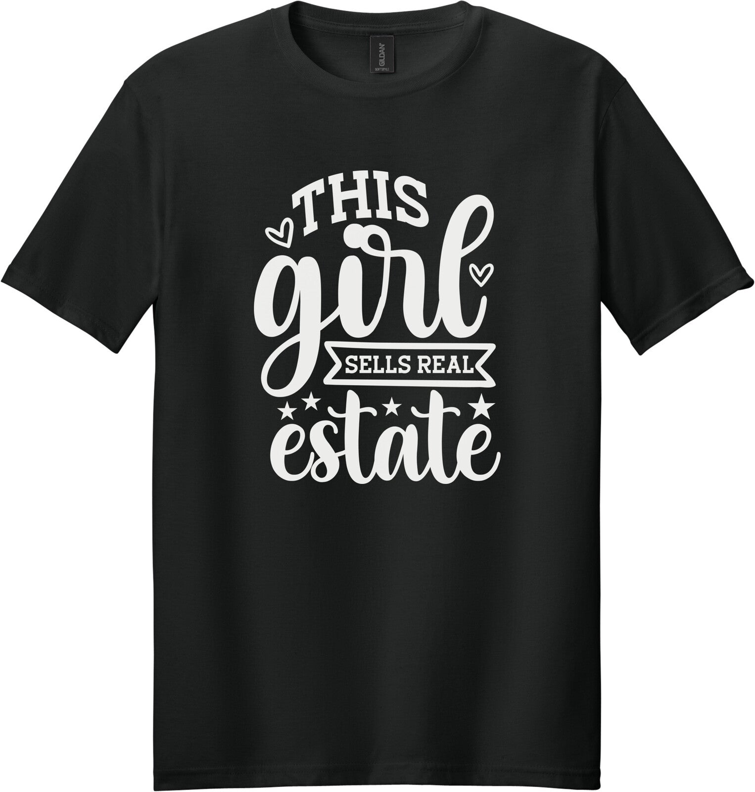 Black Gildan 64000 tee